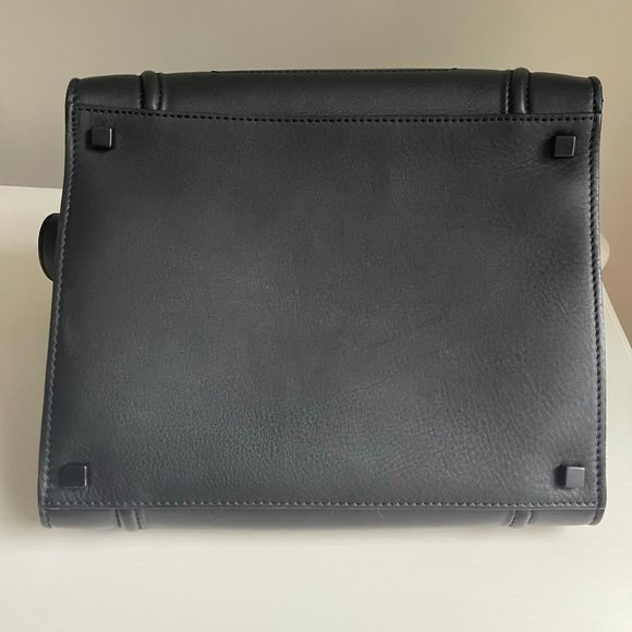 Mini Luggage Handbag in Smooth Calfskin in Black - Picture 10 of 16